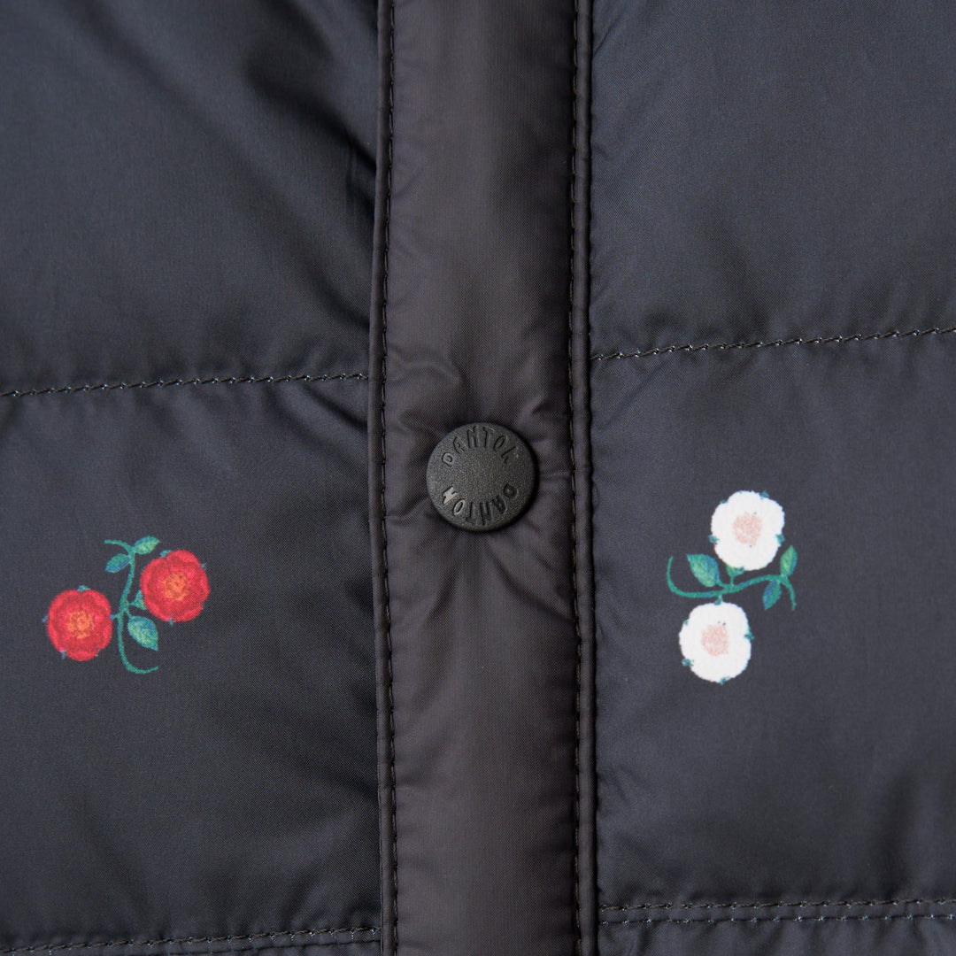 Women's Crewneck Inner Down Jacket - Flower Print