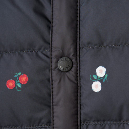 Women's Crewneck Inner Down Jacket - Flower Print
