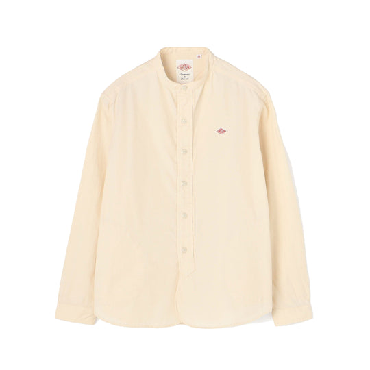 Women's Cotton Flannel Band Collar Shirt