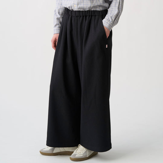 Women's Wool-Like Twill Cropped Wide Pants
