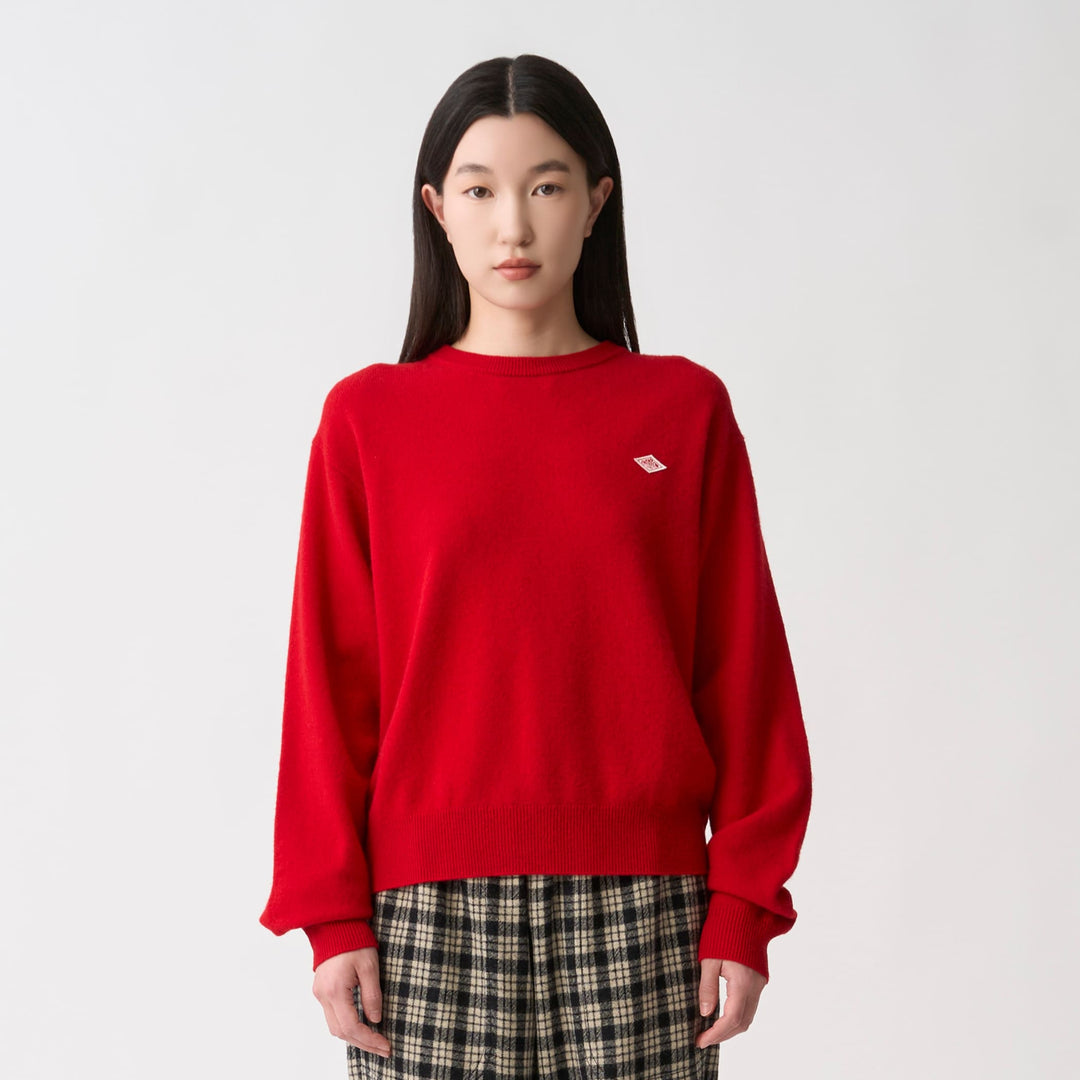 Women's Lambswool Crew Neck Knit Pullover