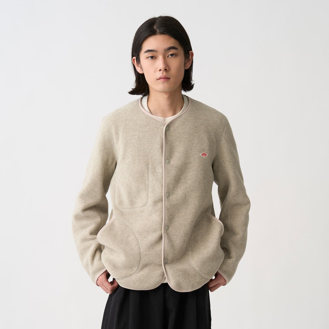 Men's Fleece Collarless Jacket
