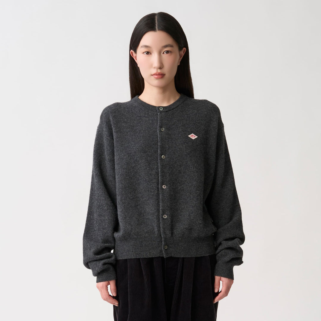 Women's Lambswool Crew Neck Knit Cardigan