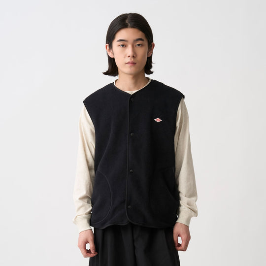 Men's Fleece Collarless Vest
