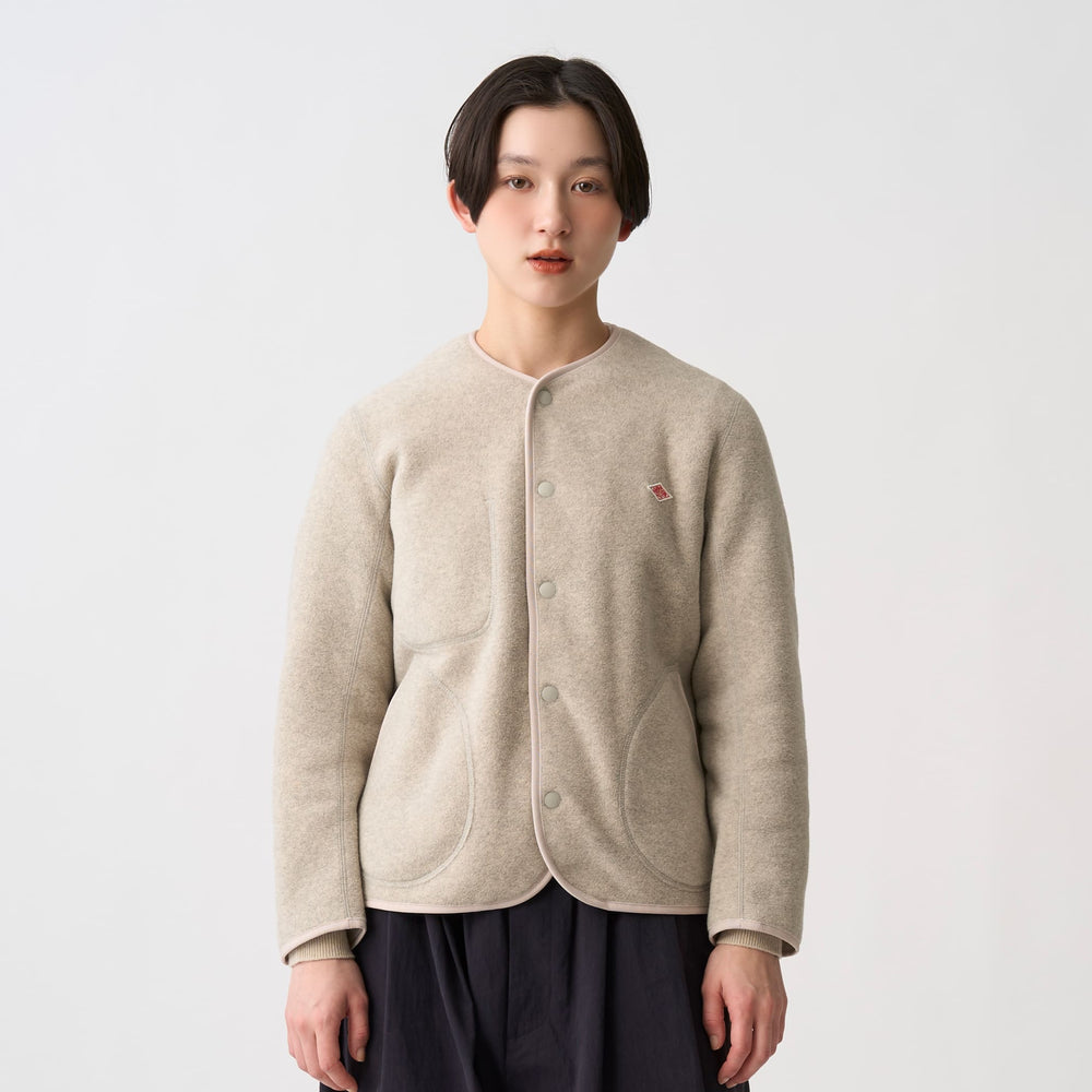 Women's Fleece Collarless Jacket