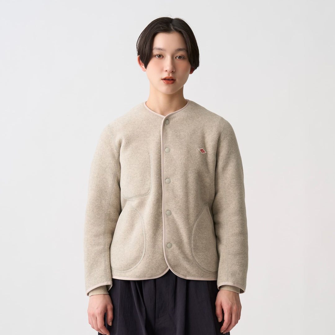 Women's Fleece Collarless Jacket
