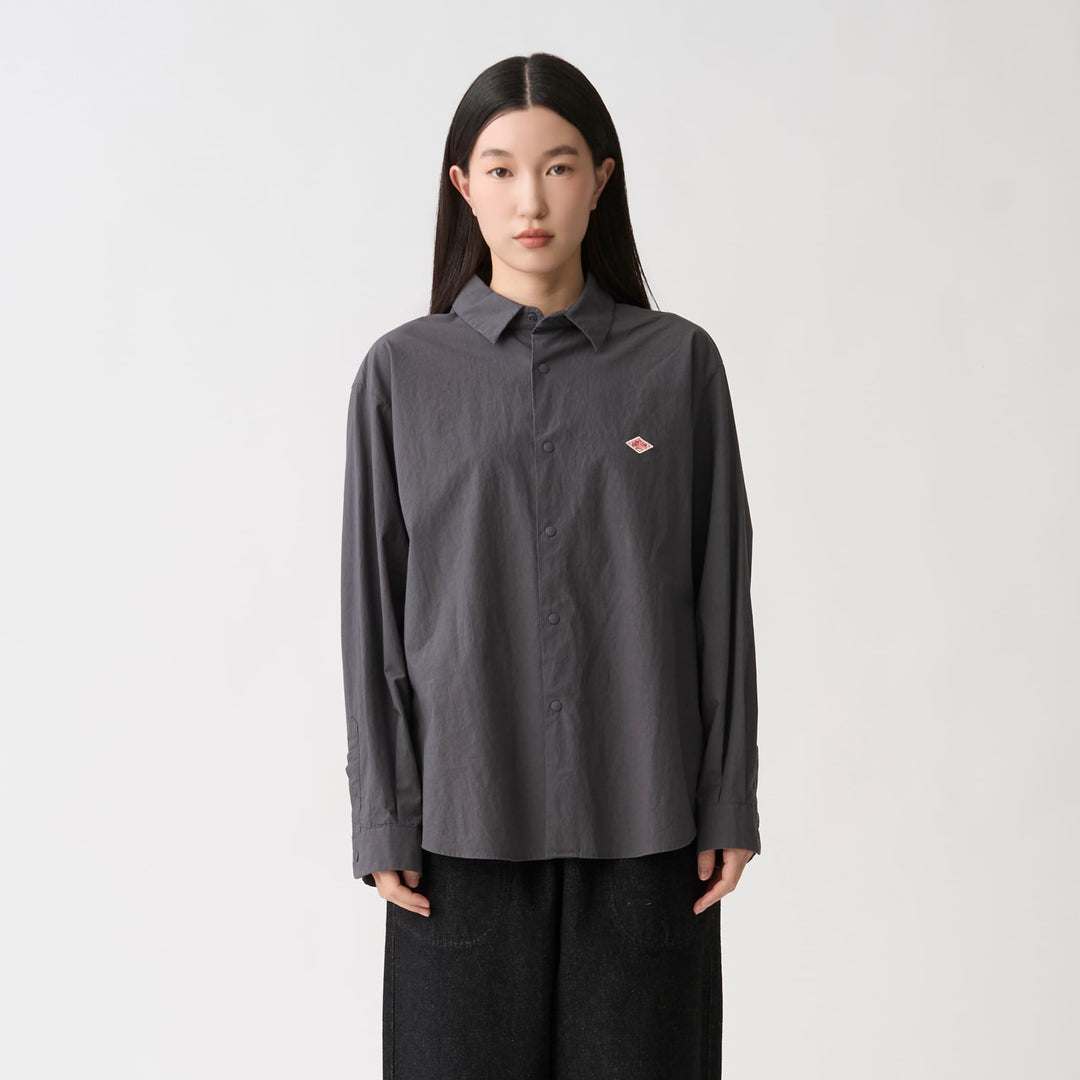 Women's Cotton Typewriter Wrinkled Shirt