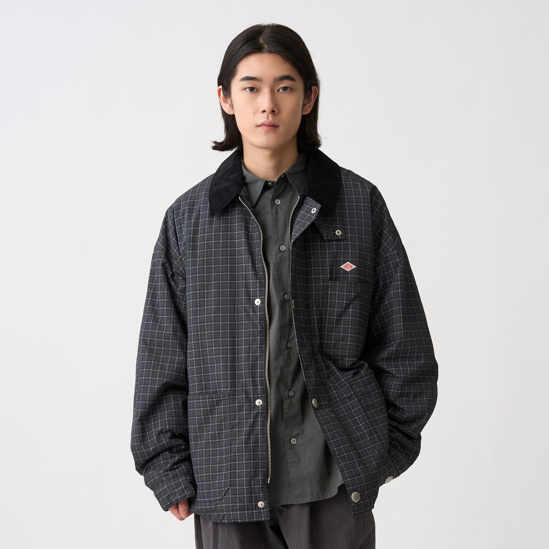 Men's Nylon Tussah Work Jacket Plaid