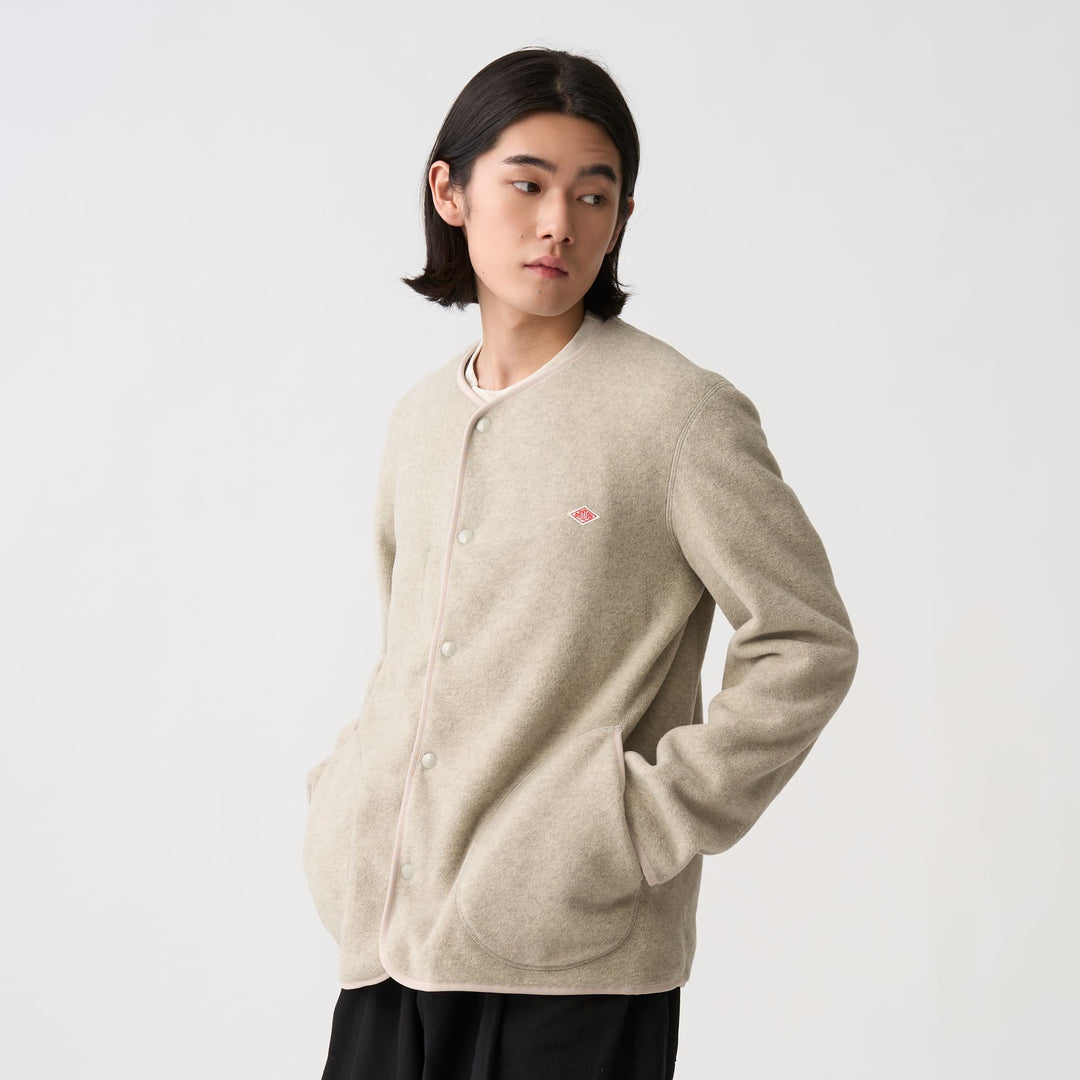 Men's Fleece Collarless Jacket