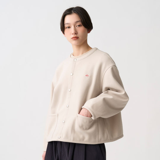 Women's Fleece Like Collarless Jacket