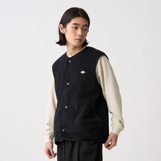 Men's Fleece Collarless Vest