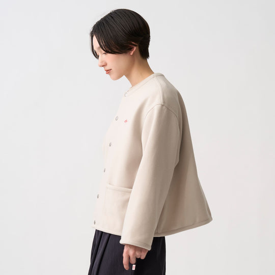 Women's Fleece Like Collarless Jacket