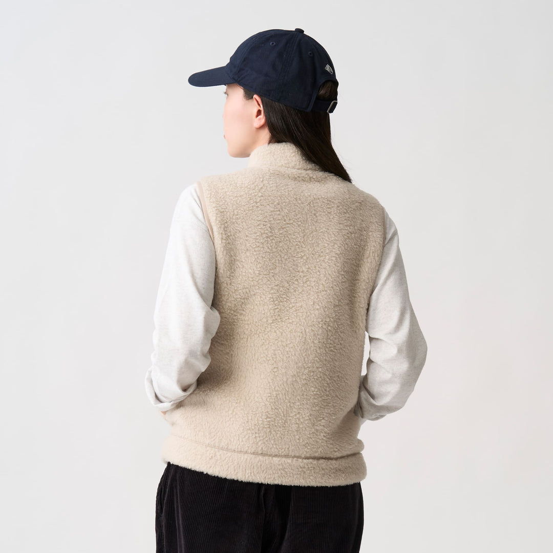 Women's Double Face Boa Stand Collar Vest