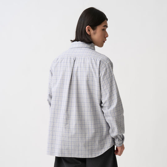 Men's Brushed Twill Round Collar Pullover Shirt - Check