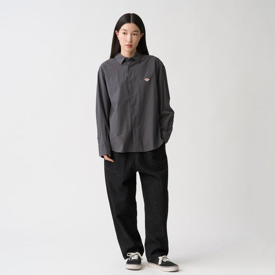 Women's Cotton Typewriter Wrinkled Shirt