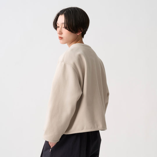 Women's Fleece Like Collarless Jacket