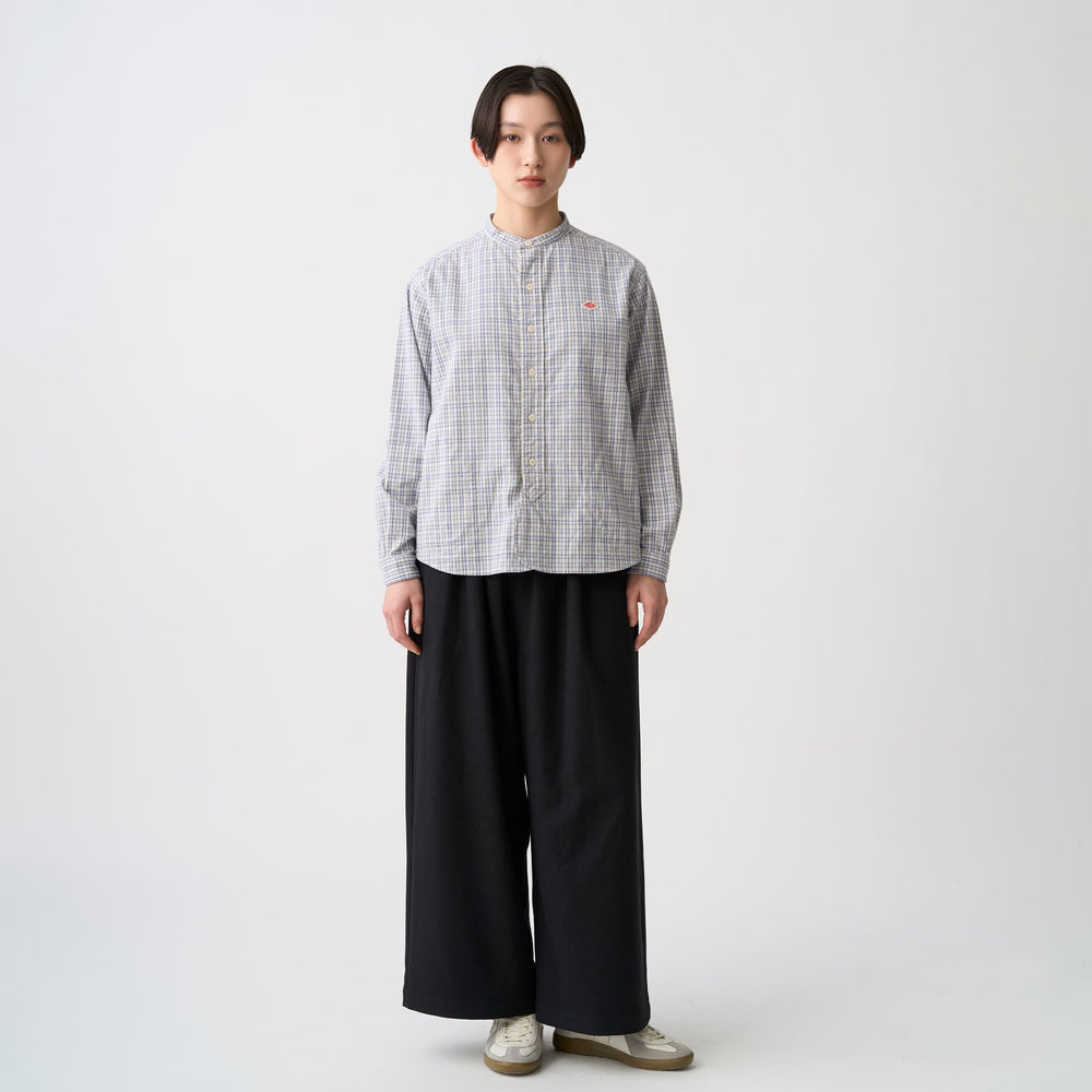 Women's Wool-Like Twill Cropped Wide Pants