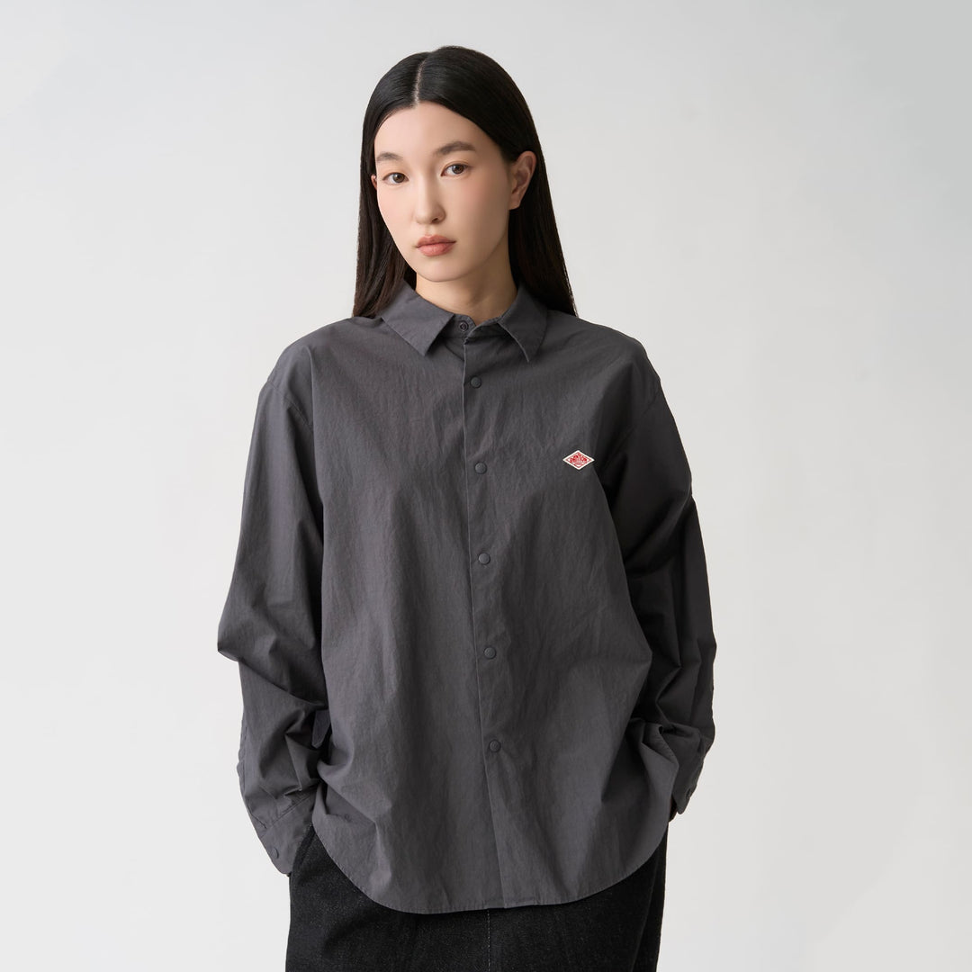 Women's Cotton Typewriter Wrinkled Shirt