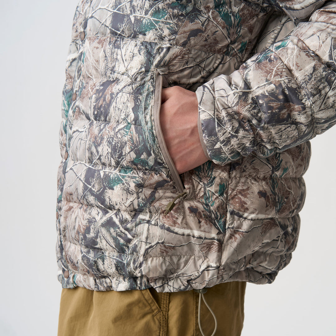 Men's Crewneck Inner Down Jacket - Tree Camo Print