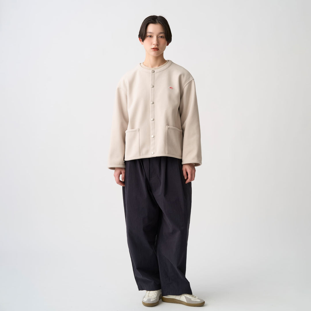 Women's Fleece Like Collarless Jacket