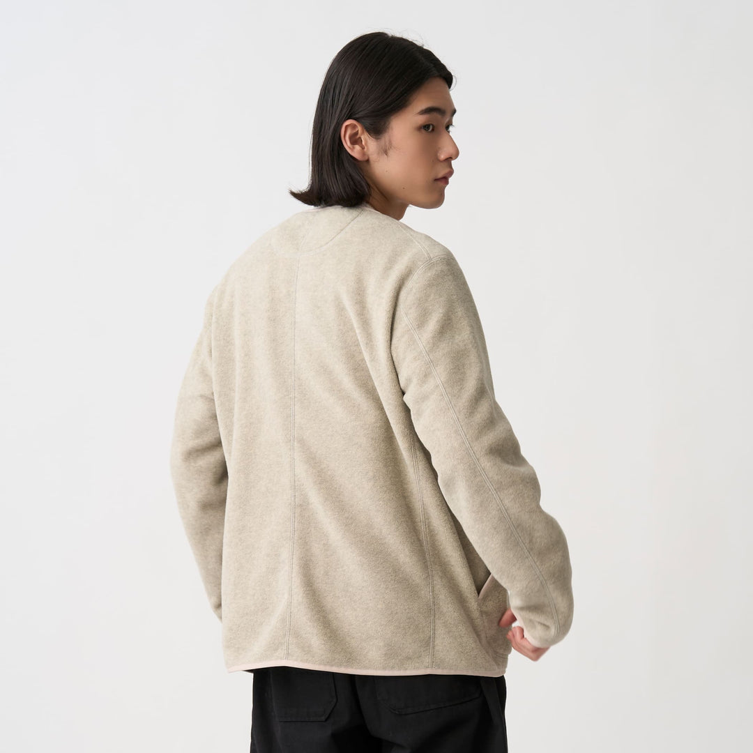 Men's Fleece Collarless Jacket