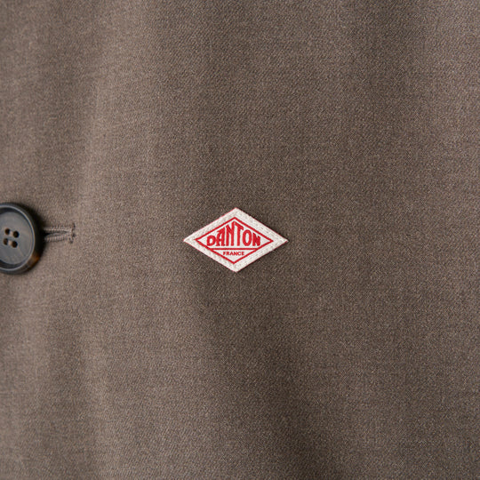Women's Wool Like Insulation Collarless Wide Jacket