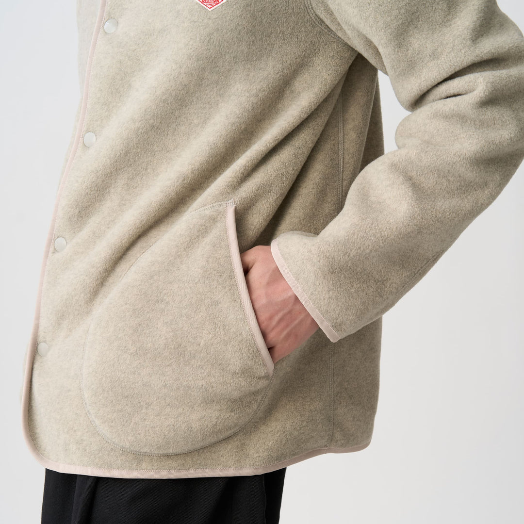 Men's Fleece Collarless Jacket