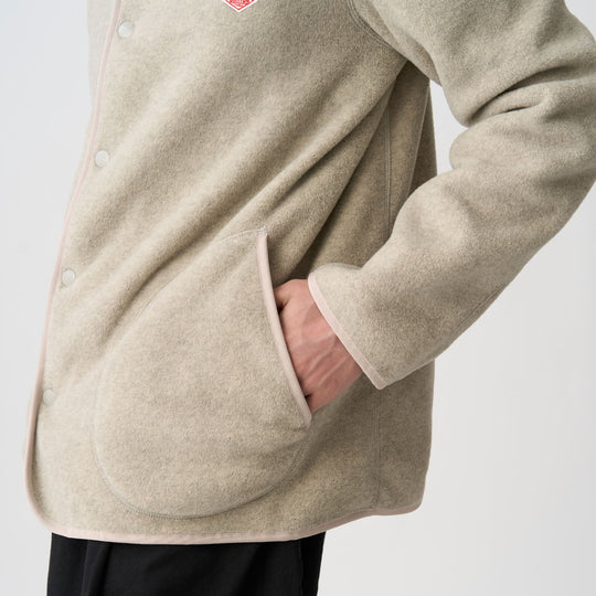 Men's Fleece Collarless Jacket