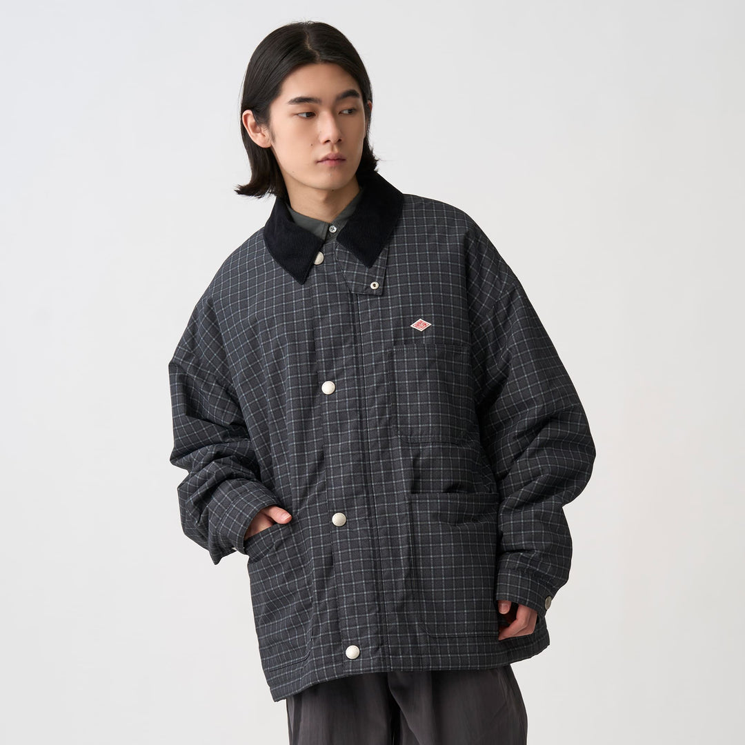 Men's Nylon Tussah Work Jacket Plaid