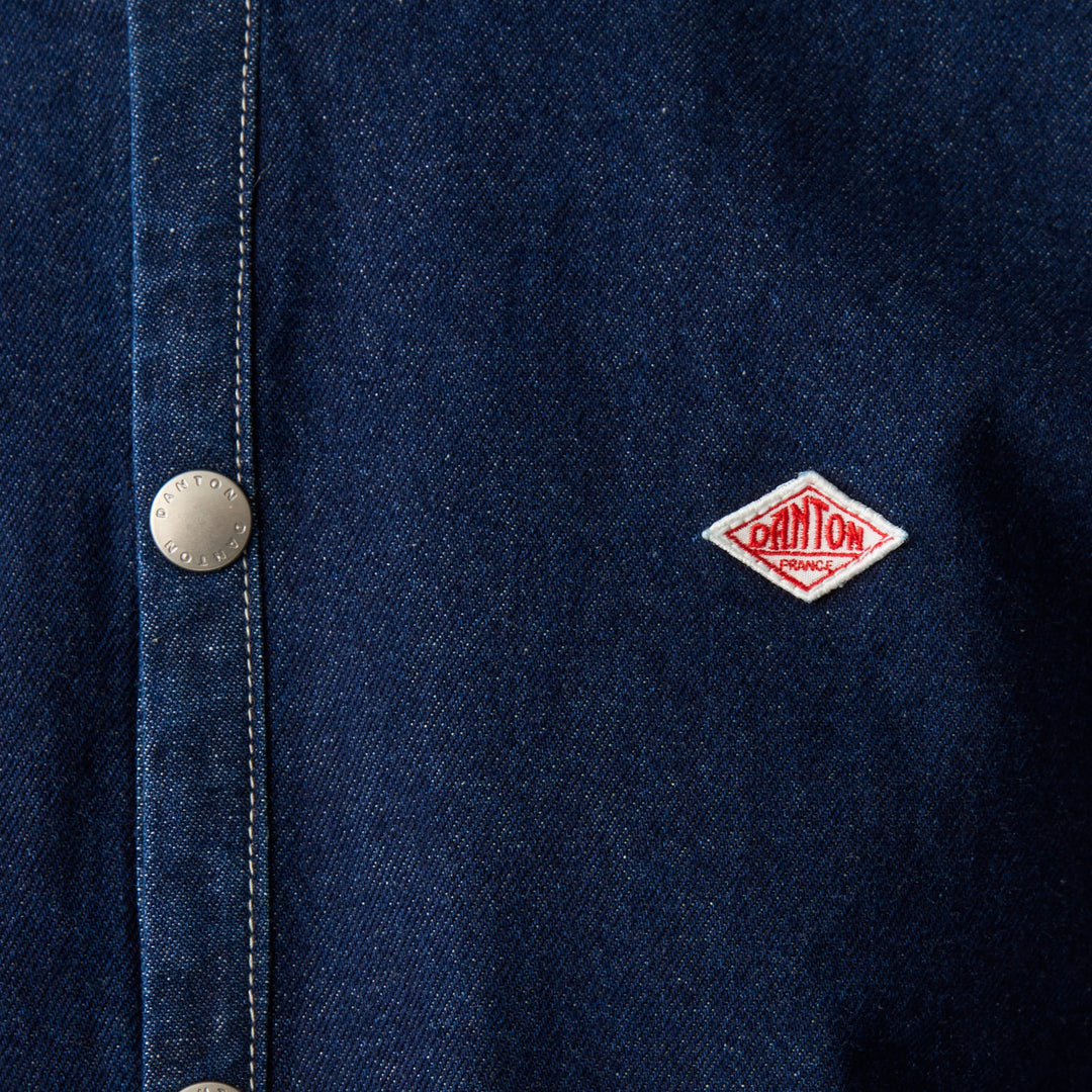Women's Denim Collarless Jacket