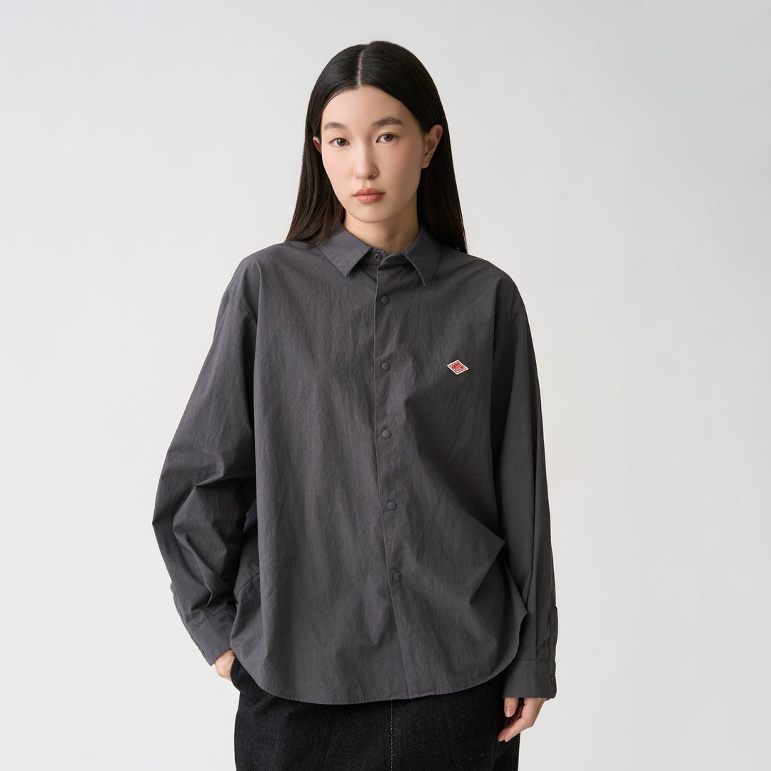 Women's Cotton Typewriter Wrinkled Shirt