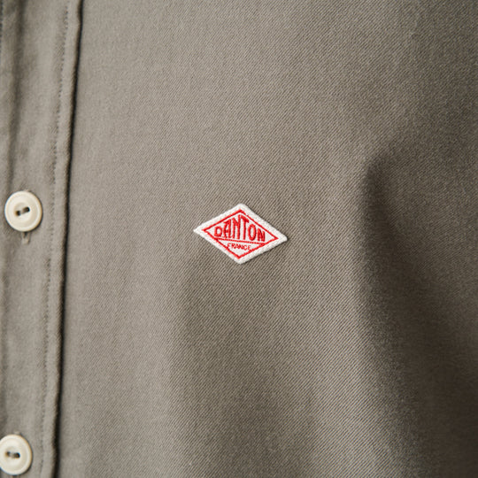 Men's Cotton Flannel Band Collar Shirt