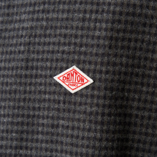 Men's Flannel Band Collar Shirt - Check
