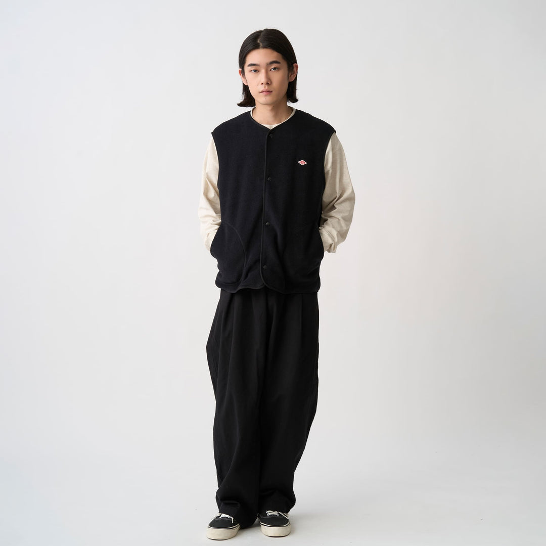 Men's Fleece Collarless Vest