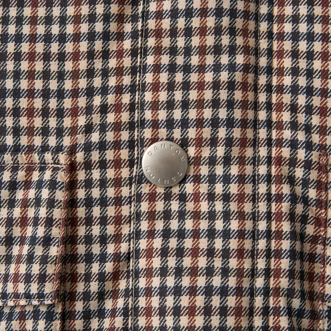 Women's Nylon Tussah Short Jacket Plaid