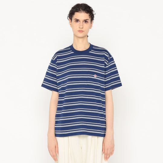 Women's Short Sleeve Pocket T-shirt Stripe
