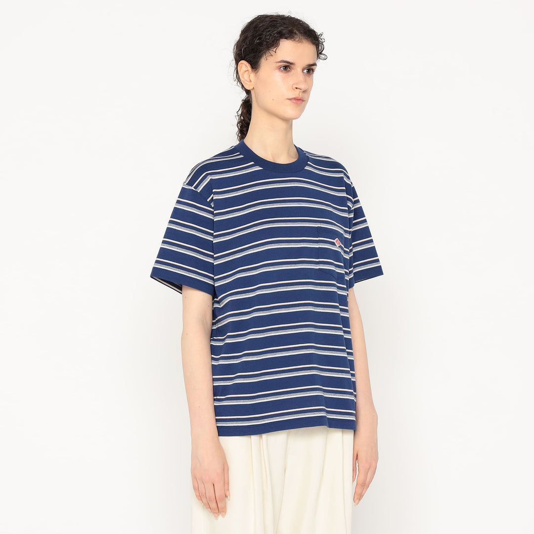 Women's Short Sleeve Pocket T-shirt Stripe