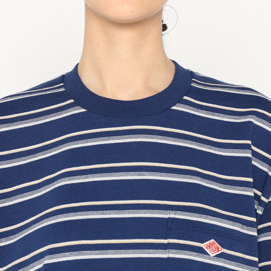 Women's Short Sleeve Pocket T-shirt Stripe