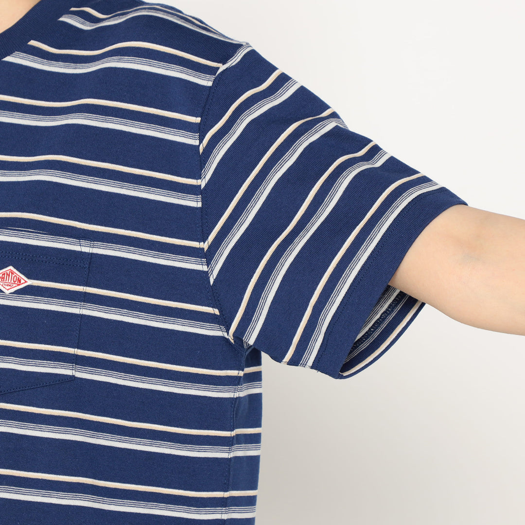 Women's Short Sleeve Pocket T-shirt Stripe