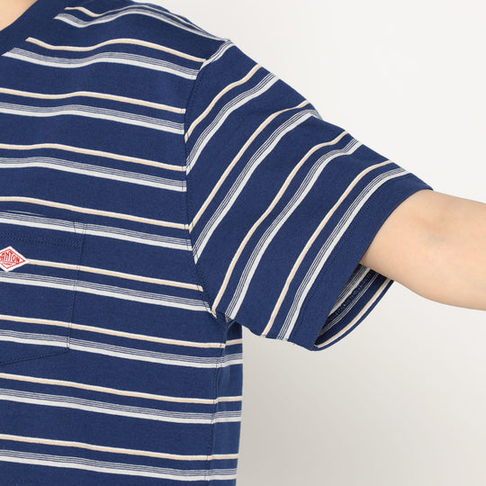 Women's Short Sleeve Pocket T-shirt Stripe