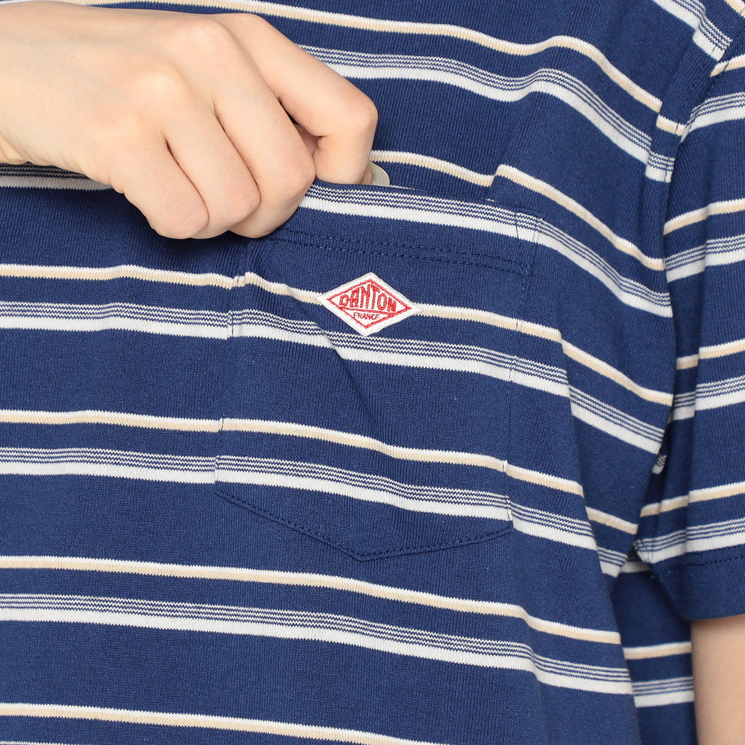 Women's Short Sleeve Pocket T-shirt Stripe