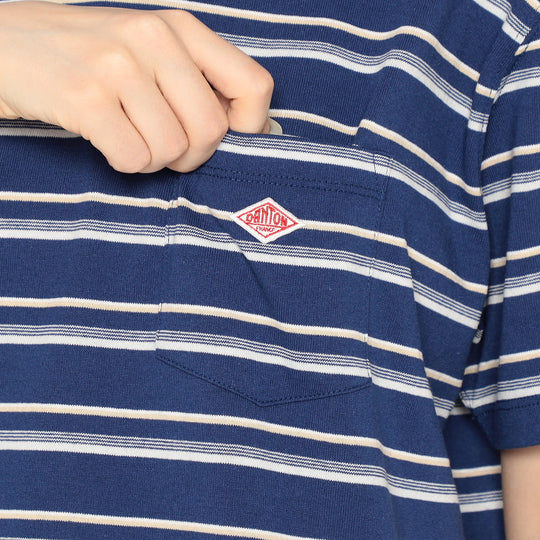 Women's Short Sleeve Pocket T-shirt Stripe