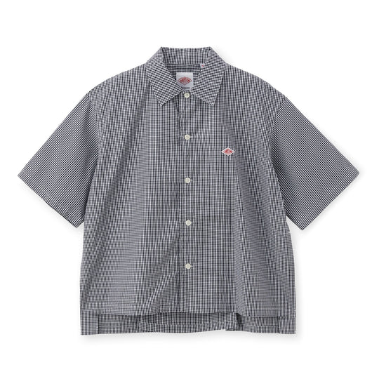 Women's Cotton Poplin Half Sleeve Shirt Plaid