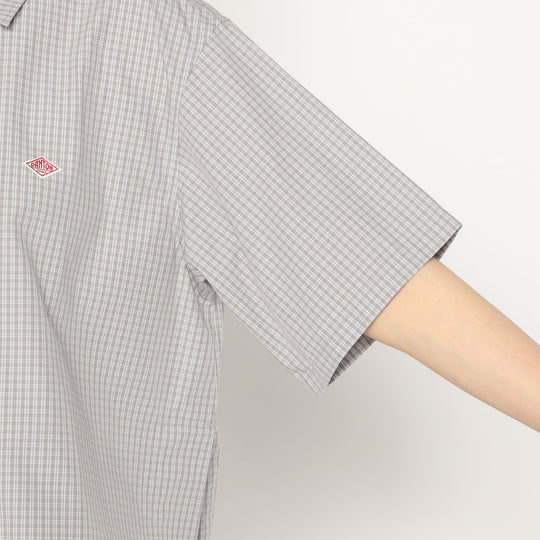 Women's Cotton Poplin Half Sleeve Shirt Plaid