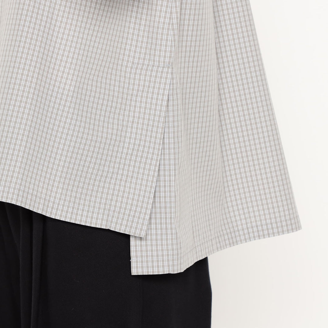 Women's Cotton Poplin Half Sleeve Shirt Plaid