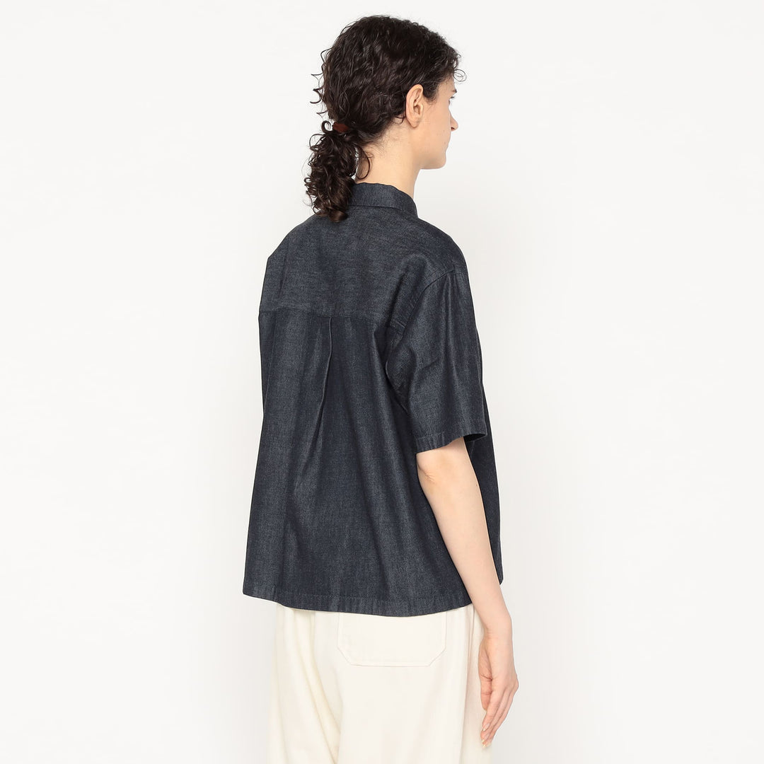 Women's Denim Dungaree Short Sleeve B.D Shirt