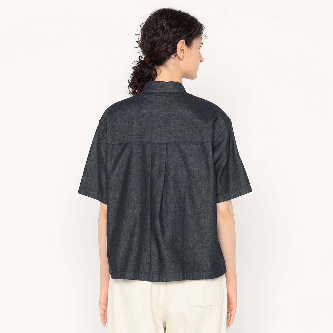 Women's Denim Dungaree Short Sleeve B.D Shirt