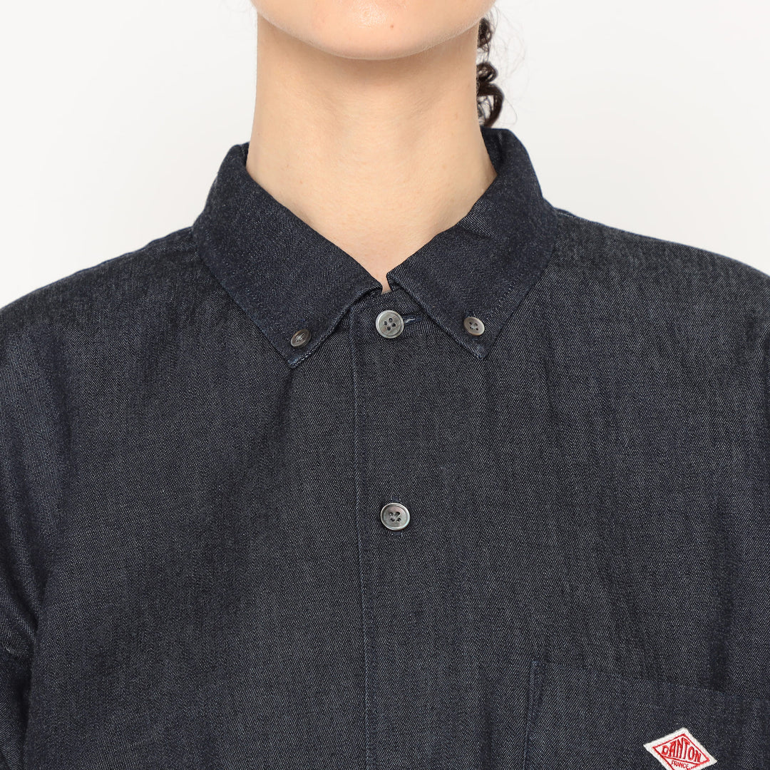 Women's Denim Dungaree Short Sleeve B.D Shirt