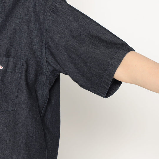 Women's Denim Dungaree Short Sleeve B.D Shirt