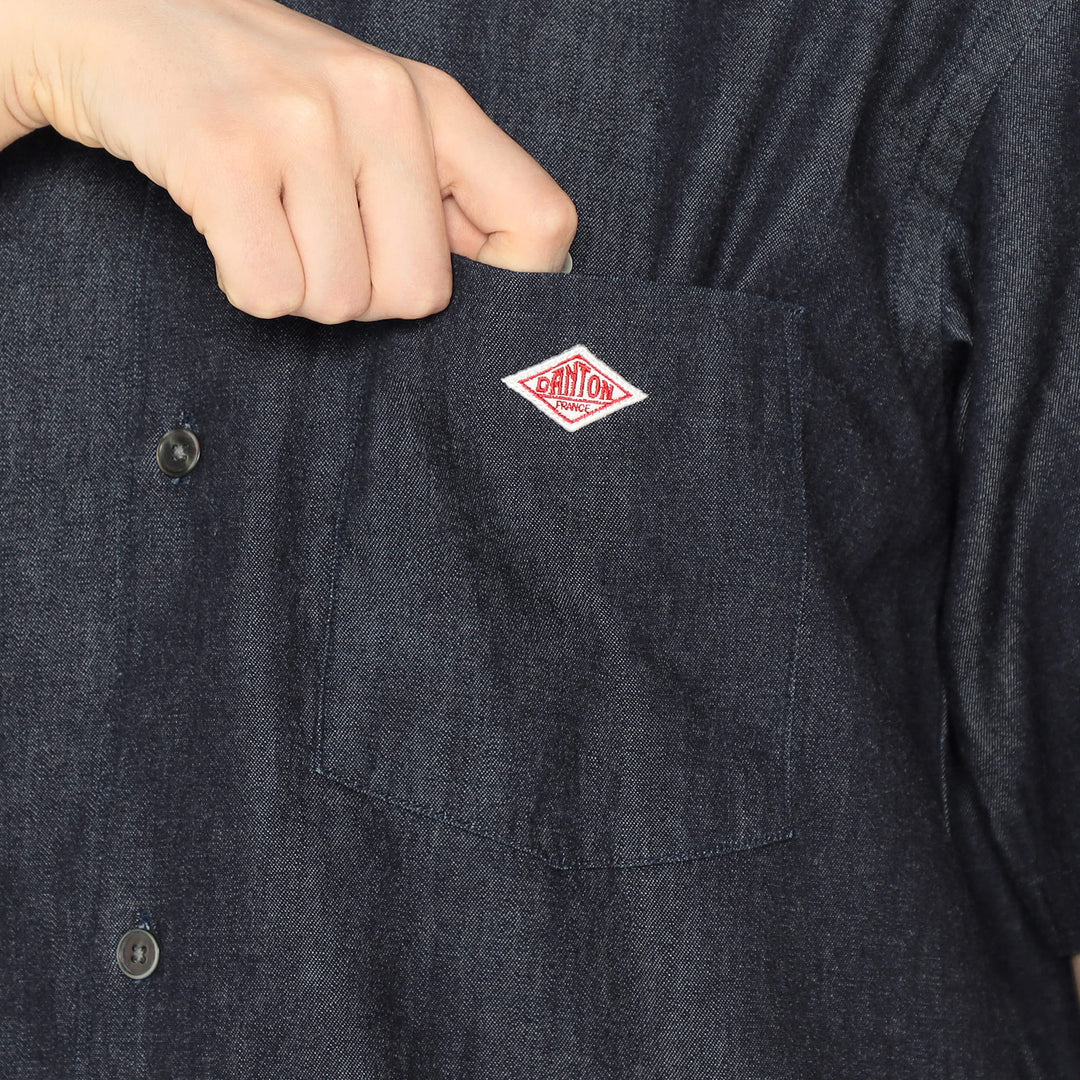 Women's Denim Dungaree Short Sleeve B.D Shirt